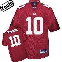 Eli Manning Youth Football Jersey -#10 NY-G Youth Jersey(Red)
