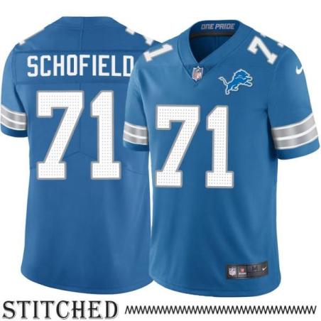 Detroit Lions #71 Michael Schofield Blue Home Jersey