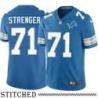 Detroit Lions #71 Rich Strenger Blue Home Jersey