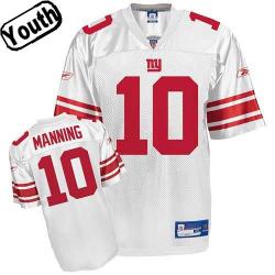Eli Manning Youth Football Jersey -#10 NY-G Youth Jersey(White)