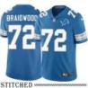 Detroit Lions #72 Chuck Braidwood Blue Home Jersey