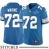 Detroit Lions #72 Jim Warne Blue Home Jersey