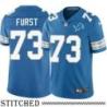 Detroit Lions #73 Tony Furst Blue Home Jersey