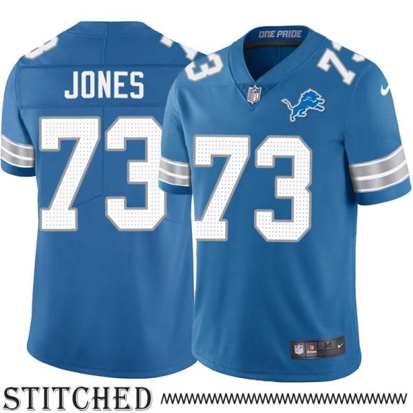 Detroit Lions #73 Elmer Jones Blue Home Jersey