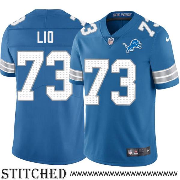 Detroit Lions #73 Augie Lio Blue Home Jersey