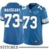 Detroit Lions #73 Christian Mahogany Blue Home Jersey