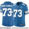 Detroit Lions #73 Jim Montgomery Blue Home Jersey