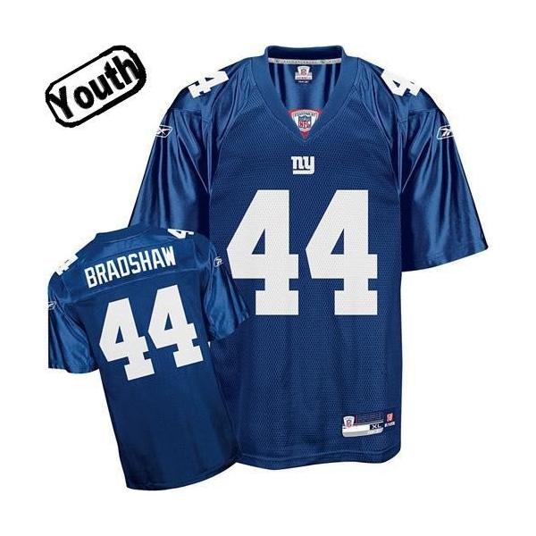 Ahmad Bradshaw Youth Football Jersey -#44 NY-G Youth Jersey(Blue)