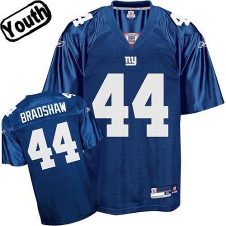 Ahmad Bradshaw Youth Football Jersey -#44 NY-G Youth Jersey(Blue)