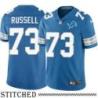 Detroit Lions #73 Ken Russell Blue Home Jersey