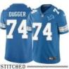 Detroit Lions #74 Jack Dugger Blue Home Jersey