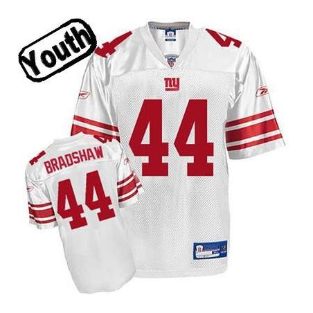Ahmad Bradshaw Youth Football Jersey -#44 NY-G Youth Jersey(White)