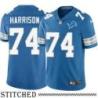 Detroit Lions #74 Chris Harrison Blue Home Jersey