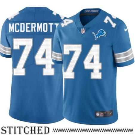 Detroit Lions #74 Lloyd McDermott Blue Home Jersey