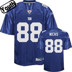 Hakeem Nicks Youth Football Jersey -#88 NY-G Youth Jersey(Blue)