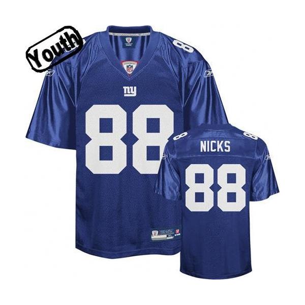 Hakeem Nicks Youth Football Jersey -#88 NY-G Youth Jersey(Blue)