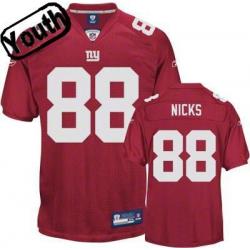 Hakeem Nicks Youth Football Jersey -#88 NY-G Youth Jersey(Red)