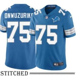 Detroit Lions #75 Levi Onwuzurike Blue Home Jersey
