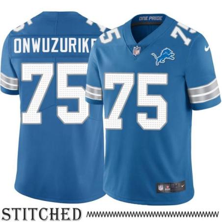 Detroit Lions #75 Levi Onwuzurike Blue Home Jersey