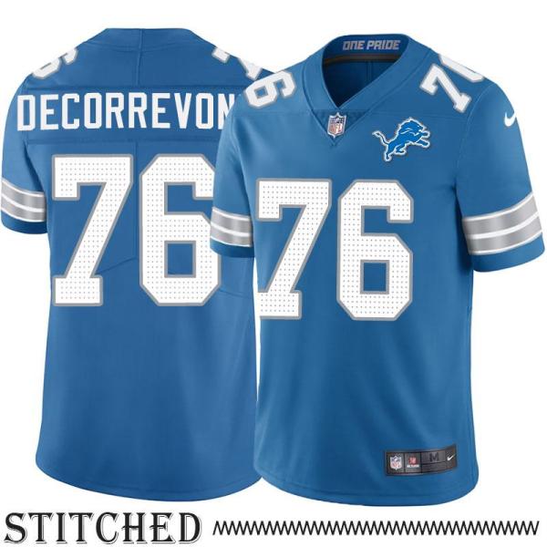 Detroit Lions #76 Billy deCorrevont Blue Home Jersey