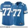 Detroit Lions #77 John Gordon Blue Home Jersey
