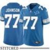 Detroit Lions #77 Rick Johnson Blue Home Jersey