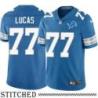 Detroit Lions #77 Cornelius Lucas Blue Home Jersey
