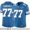 Detroit Lions #77 John Sanchez Blue Home Jersey