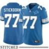 Detroit Lions #77 Clint Stickdorn Blue Home Jersey