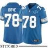 Detroit Lions #78 Bob Dove Blue Home Jersey