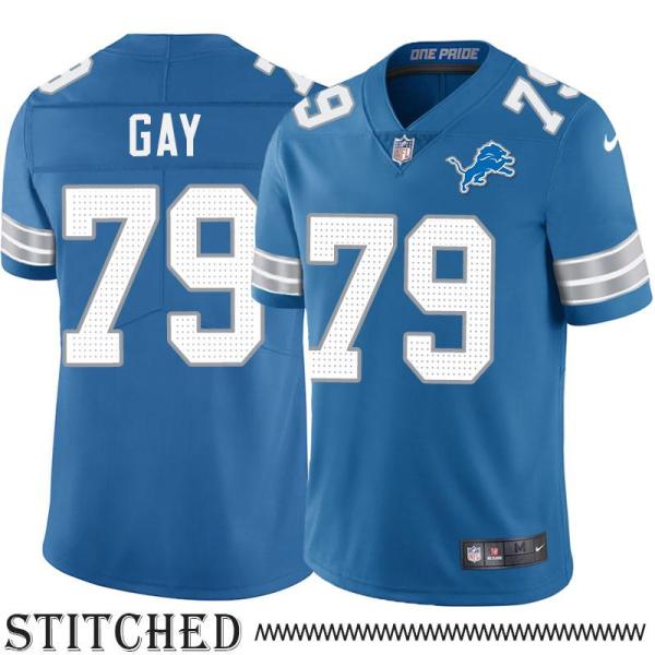 Detroit Lions #79 William Gay Blue Home Jersey