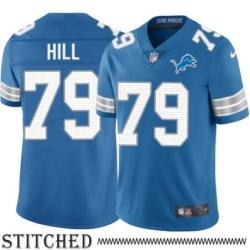 Detroit Lions #79 Sammie Lee Hill Blue Home Jersey