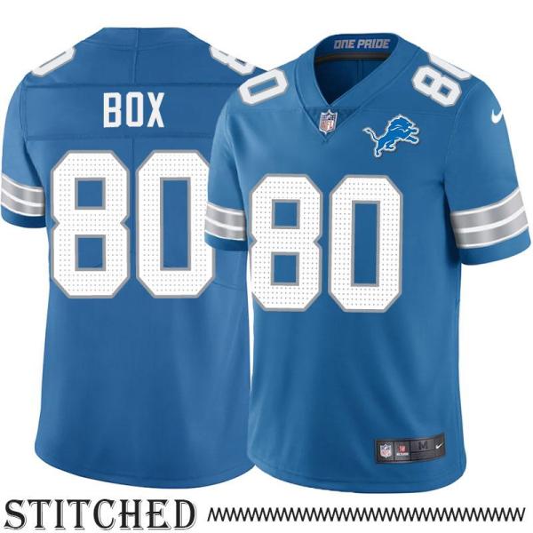 Detroit Lions #80 Cloyce Box Blue Home Jersey