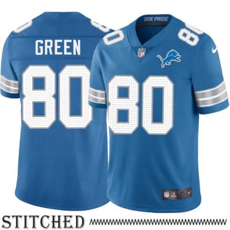 Detroit Lions #80 Antoine Green Blue Home Jersey