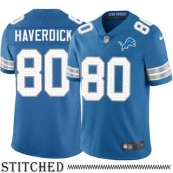 Detroit Lions #80 Dave Haverdick Blue Home Jersey