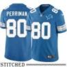 Detroit Lions #80 Brett Perriman Blue Home Jersey