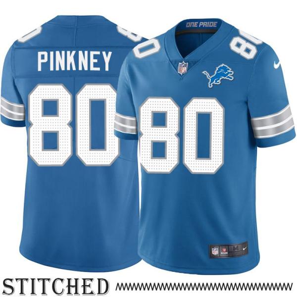 Detroit Lions #80 Jared Pinkney Blue Home Jersey