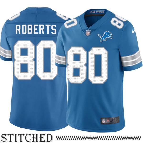 Detroit Lions #80 Michael Roberts Blue Home Jersey