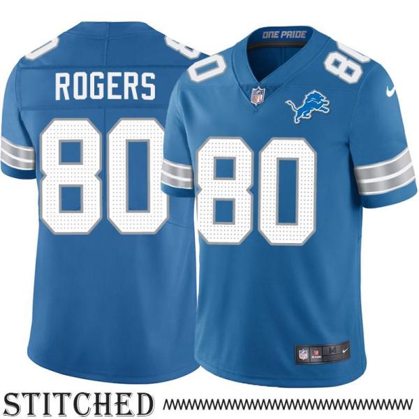 Detroit Lions #80 Charles Rogers Blue Home Jersey