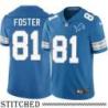 Detroit Lions #81 Larry Foster Blue Home Jersey
