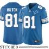 Detroit Lions #81 John Hilton Blue Home Jersey