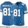 Detroit Lions #81 Joe Margucci Blue Home Jersey