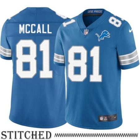 Detroit Lions #81 Reese McCall Blue Home Jersey