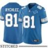 Detroit Lions #81 Tom Rychlec Blue Home Jersey