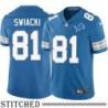 Detroit Lions #81 Bill Swiacki Blue Home Jersey