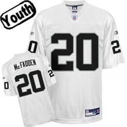 Darren McFadden Youth Football Jersey -#20 Oakland Youth Jersey(White)