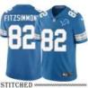 Detroit Lions #82 Casey Fitzsimmons Blue Home Jersey