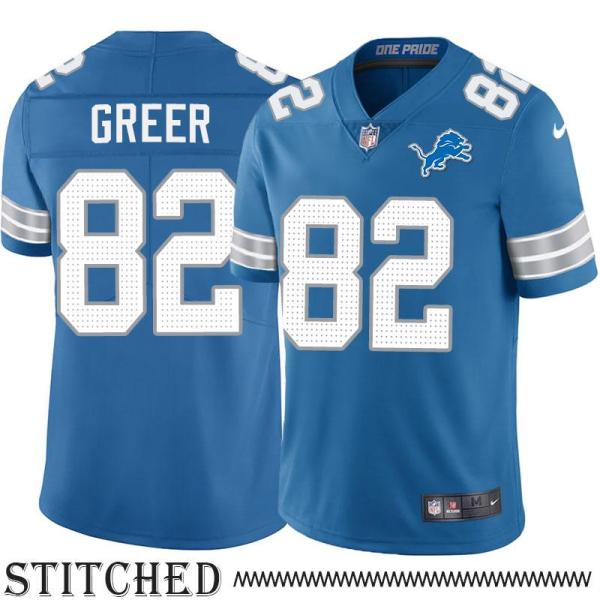 Detroit Lions #82 Al Greer Blue Home Jersey