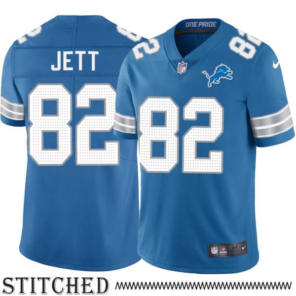 Detroit Lions #82 John Jett Blue Home Jersey