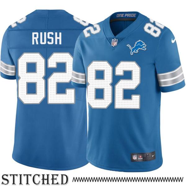 Detroit Lions #82 Jerry Rush Blue Home Jersey